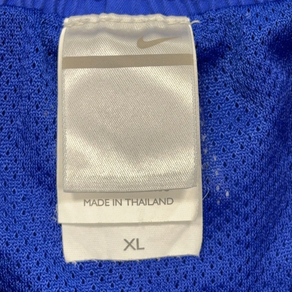 VTG‎ Nike Swim Trunks Mens XL Royal Blue Mesh Lined Embroidered Logo Pockets Y2K